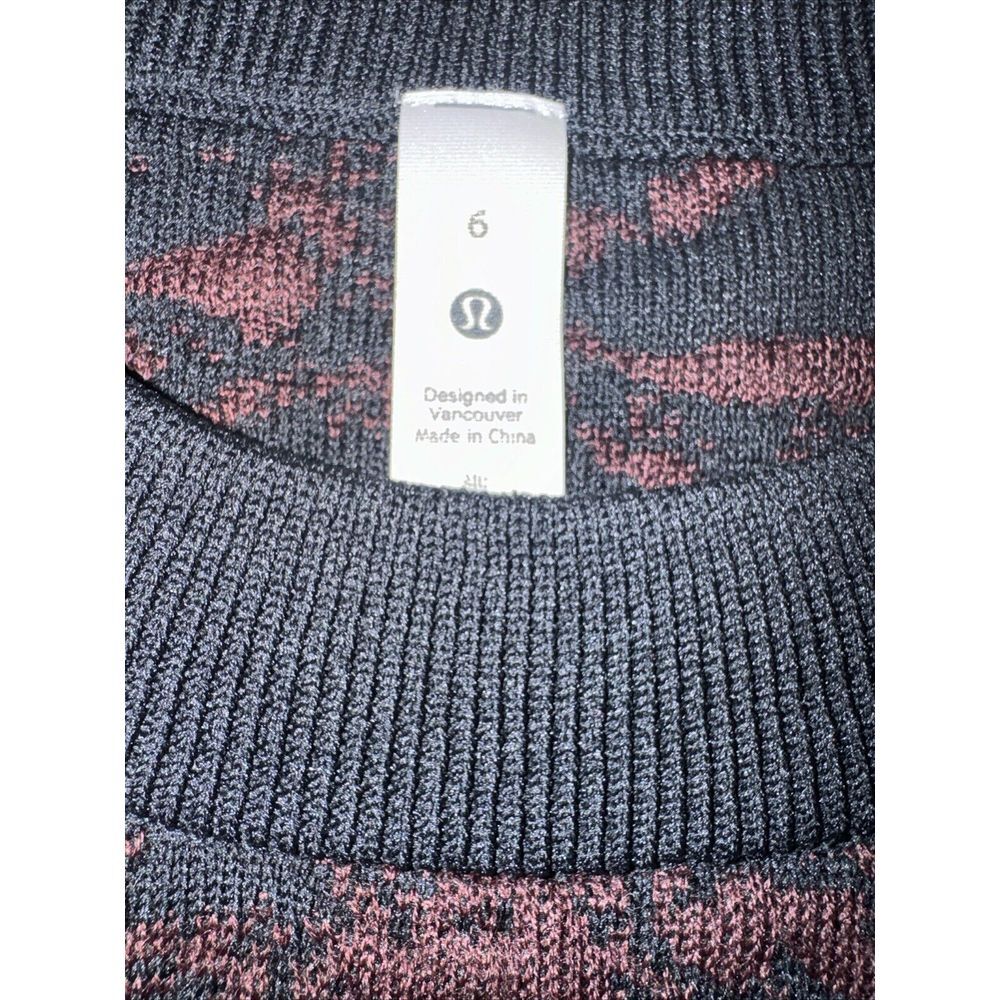 Lululemon Jacquard‎ Multi Texture Crew Neck Sweater Sweatshirts Women's Sz 6 NWT - Picture 5 of 5